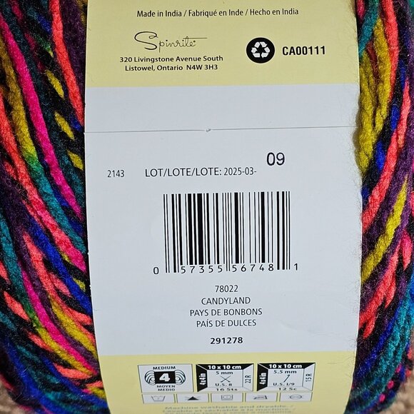 Lot of 2 Caron Smash Cakes Yarn 432 Yds Each Candyland & Mixed Up Mint Worsted - Picture 2 of 5